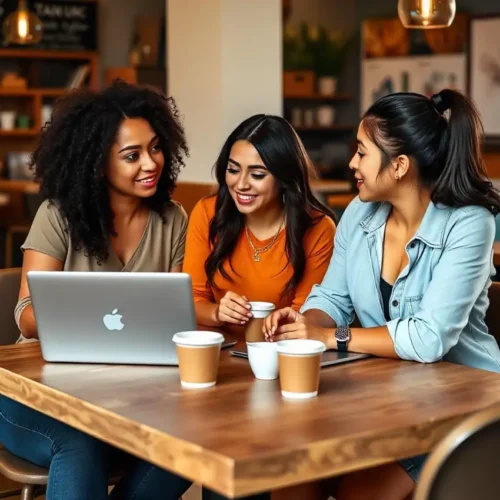 pikaso_texttoimage_a-casual-coffee-shop-with-a-biracial-woman-with-cu-tiny